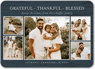 Holiday Cards: Resounding Sentiments Holiday Card, Blue, 5X7, Religious, Matte, Signature Smooth Cardstock, Rounded