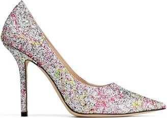 Love 100mm glitter pumps