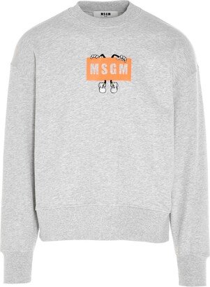 Cartoon Logo Printed Sweatshirt