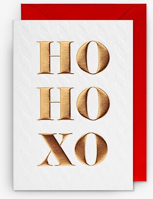 Selfridges Edit Postco Ho Ho Xo Christmas Card 20cm x 12cm