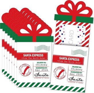 Big Dot of Happiness Santa's Special Delivery - From Santa Claus Christmas Money and Gift Card Sleeves - Nifty Gifty Card Holders - 8 Ct