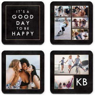 Coasters: Happy Good Days Coaster, Black