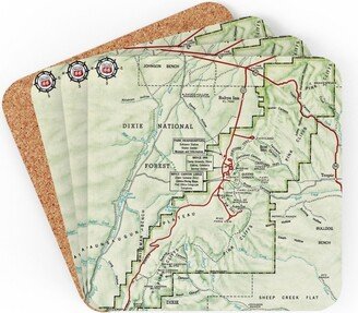 Zion National Park Coaster Set - Map Airbnb Decor Gift Housewarming