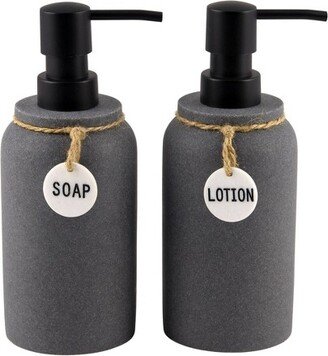 2pc Eton Lotion Pump Set Dark Gray - Allure Home Creations