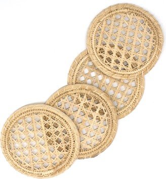 Washein Natural Straw Coasters Set Of 4