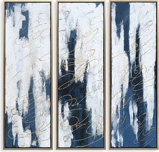 Bold Neutrals by Martin 3-Piece Abstract Hand Painted Wall Art Set