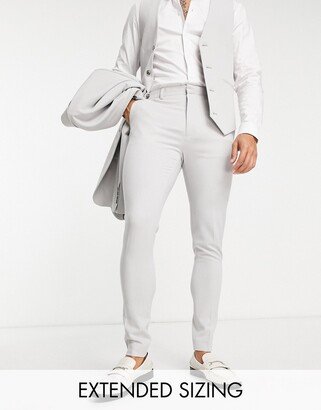 super skinny suit pants in ice gray