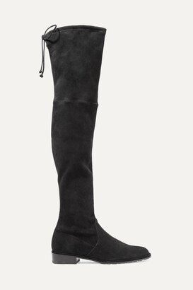 Lowland Suede Over-the-knee Boots - Black