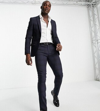 Anderson Tall skinny suit pants in navy check