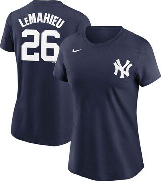 Women's Dj Lemahieu Navy New York Yankees Name Number T-shirt