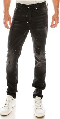 Men's Modern Painter Splash Skinny Fit Jeans