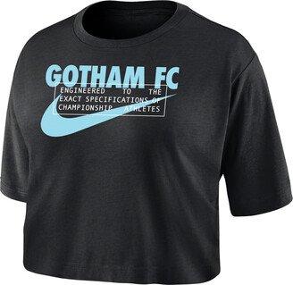 Gotham FC Women's Dri-FIT Soccer Cropped T-Shirt in Black