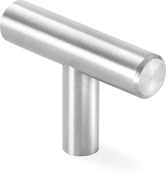 Cauldham Solid Stainless Steel Cabinet Euro Style Pull T Handle Brushed Satin Nickel Design Overall 2 - Pack of 10