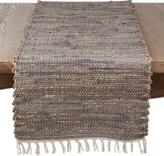 Saro Lifestyle Fringed Chindi Table Runner