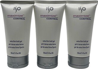 ISO Maximize Control Extra Firm Gel 5.1 OZ Set of 3