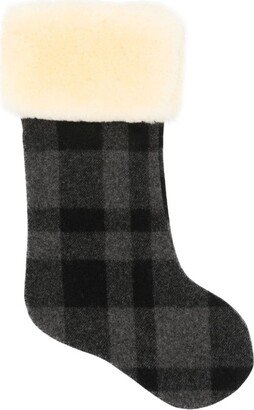 Faux-Fur Checked Stocking