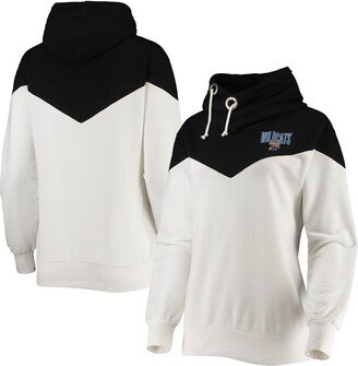 Women's Gameday Couture White, Black Kentucky Wildcats Old School Arrow Blocked Cowl Neck Tri-Blend Pullover Hoodie - White, Black