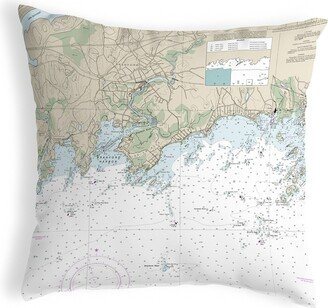 Betsy Drake Branford Harbor - Indian Neck, CT Nautical Map Noncorded Pillow