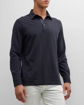 Men's Long-Sleeve Pique Polo Shirt