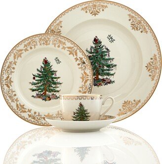 Christmas Tree Gold 4-Pc. Place Setting