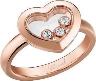 Happy Diamonds Heart 18K Rose Gold Ring
