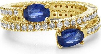 Forever Creations USA Inc. Forever Creations 14K 2.40 Ct. Tw. Diamond & Sapphire Flexible Wrap Ring