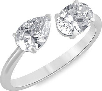 Oval-Pear Eternity 14K White Gold & 1.50 TCW Lab-Grown Diamond Ring
