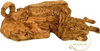 Sleeping Saint Joseph Statue Olive Wood Hand Carved in Bethlehem Holy Land, St Joseph's Dreams