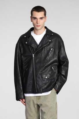 Leather Jacket In Black Leather