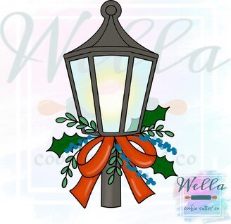 Floral Street Lamp Cookie Cutter, Christmas Cutter