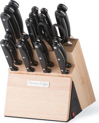 Everyday Solutions PowerEdge 20 Piece Knife Block Set with Built In Electric Knife Sharpener