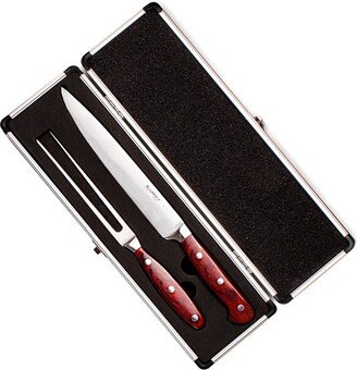 Pakka Wood 3Pc Stainless Steel Carving Set with Case