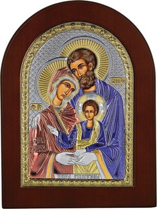 The Holy Family - Greek Orthodox Catholic Christian Icon Byzantine - Silver Icon