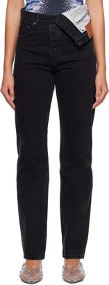 Black Asymmetric Jeans