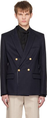 Navy Double-Breasted Blazer