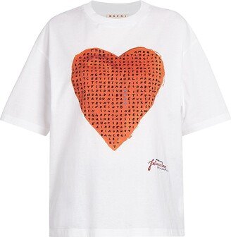 Short-Sleeve Cotton Heart T-Shirt