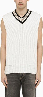 Cotton Knit Papyrus Waistcoat-AC