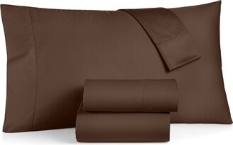 Closeout! Damask Solid Extra Deep Pocket 550 Thread Count 100% Cotton 4-Pc. Sheet Set, California King, Created for Macy's