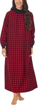 Lanz of Salzburg 50 Popover Gown (Black/Red Buffalo Check) Women's Pajama