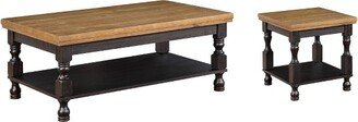2pc Philoree Farmhouse Coffee and End Table Set - HOMES: Inside + Out