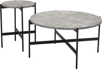 Malo Coffee Table Set Gray & Black