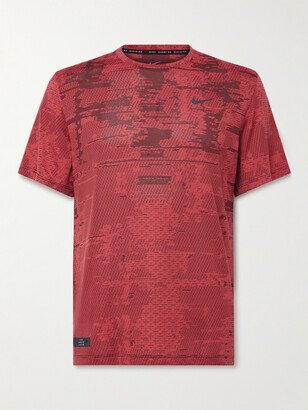 Nike Running Logo-Print Dri-FIT ADV Running T-Shirt-AA