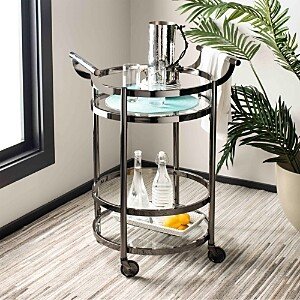 Sienna 2 Tier Round Bar Cart