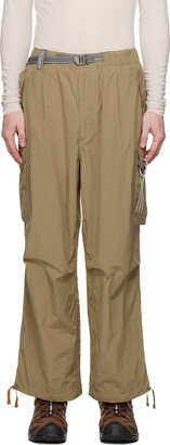 Beige Oversized Cargo Pants