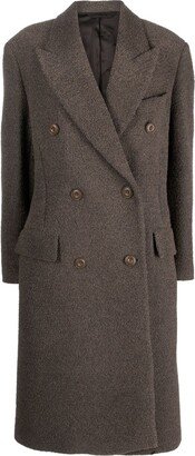 Bouclé-Texture Wool-Blend Coat