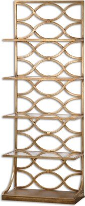 Lashaya Lustrous Gold Leaf Etagere