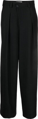 Pleat-Detail Wide-Leg Trousers