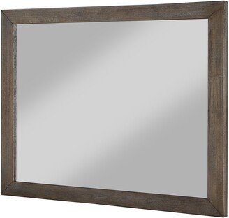 Carbon Loft Carnegie Beveled Glass Mirror in Dark Pine - Brown