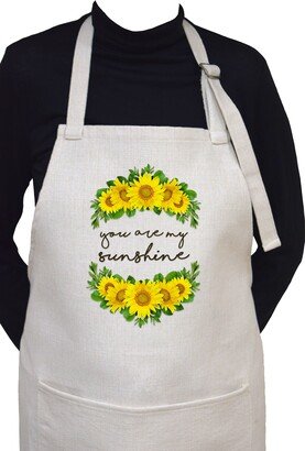 You Are My Sunshine Adjustable Neck Cooking Or Gardening Apron With Large Front Pocket