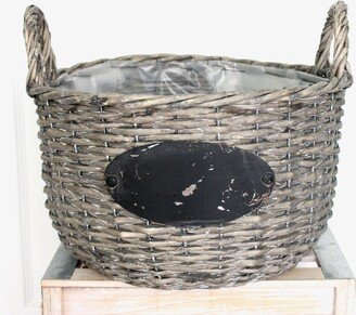 Grey Basket Decor With Handles | M22-21